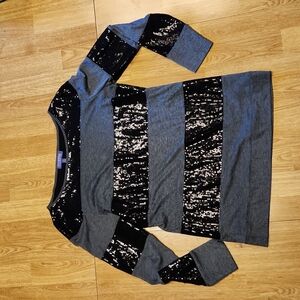 Vivienne Tam sequin striped top sz small